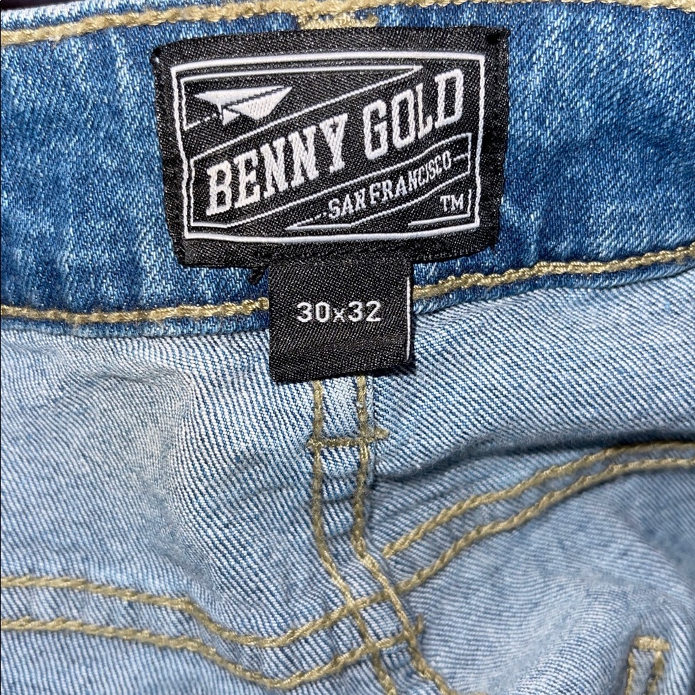 Benny Gold Men's Light Blue Relaxed Fit 5 Pocket Jeans 30 x 32 NWT - Picture 6 of 8